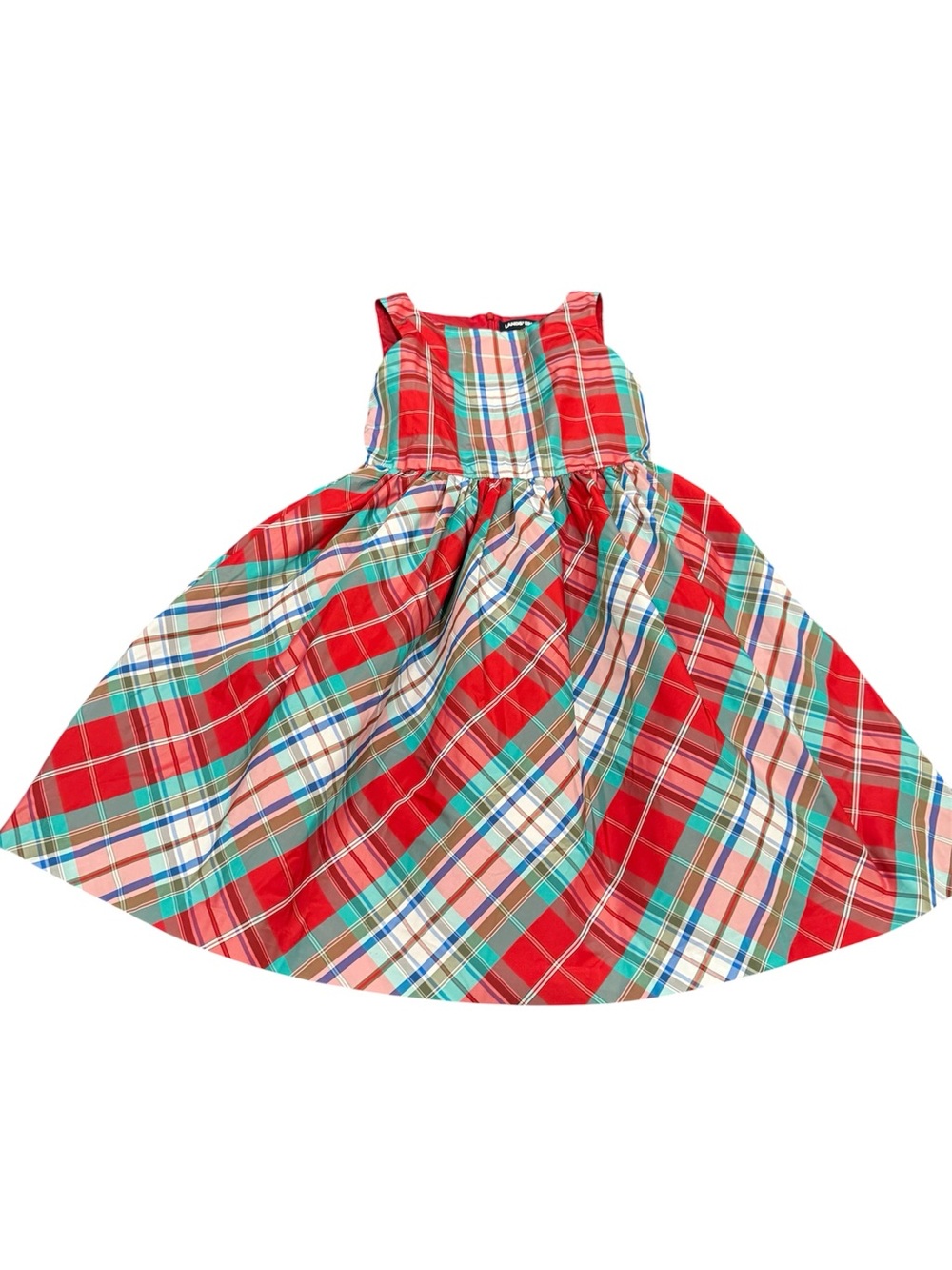 Lands end holiday plaid dress girls 10